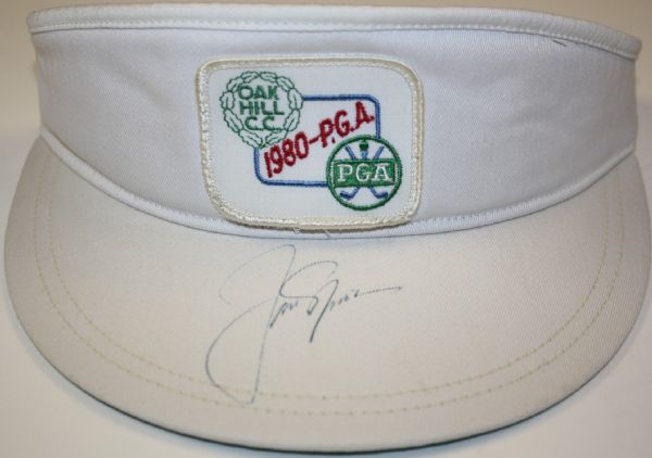 Jack Nicklaus Autographed Visor - 1980 PGA Championship at Oak Hill CC