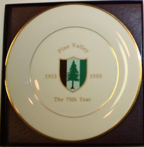 Pine Valley Golf Club Member's 75th Year - 1988 Commemorative Plate - #1/1035
