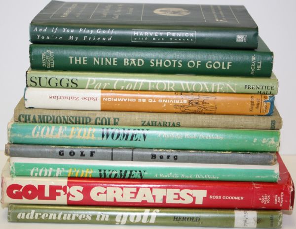 Lot of Ten Miscellaneous Golf Books (8)