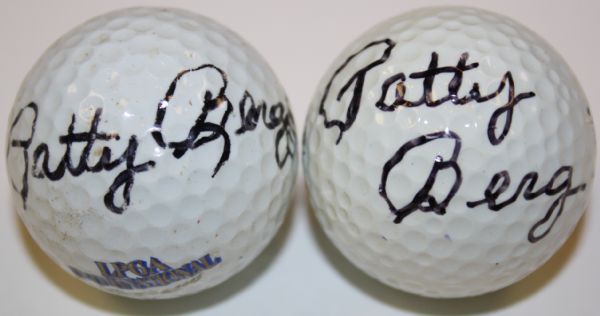 Lot of Two: Patty Berg Autographed Golf Balls