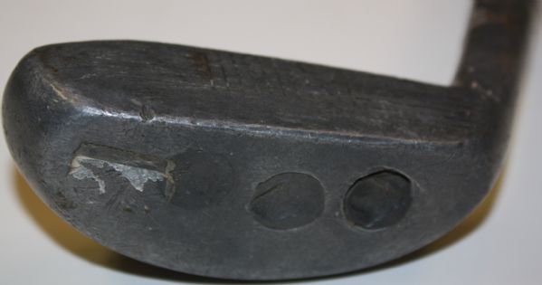 The Haig - Aluminum Mallet Putter - Cracked Hosel - Lead Drilled Into Bottom