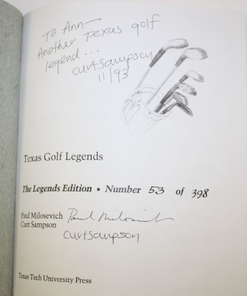 'Texas Golf Legends' by Milosevich and Sampson - Multi-Signed including Byron Nelson, Orville Moody, Ben Crensahw, etc.