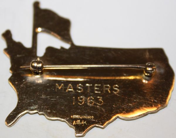 1963 Masters Gold Pin 14k Very Hard to Find