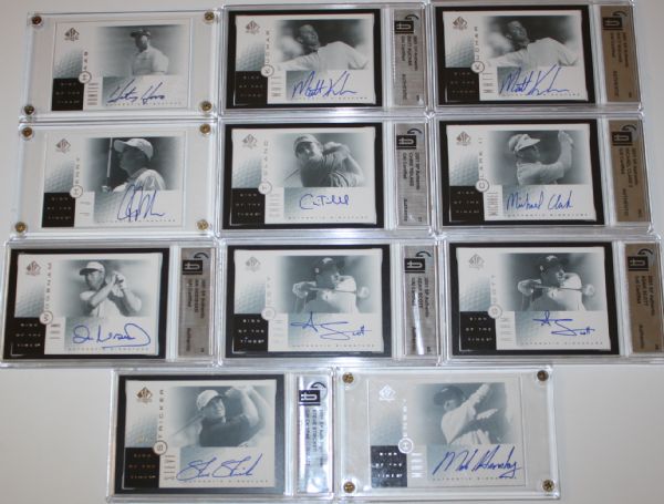 Lot of 10 2001 Sign of the Times Golf Cards - Autographed - Group 2