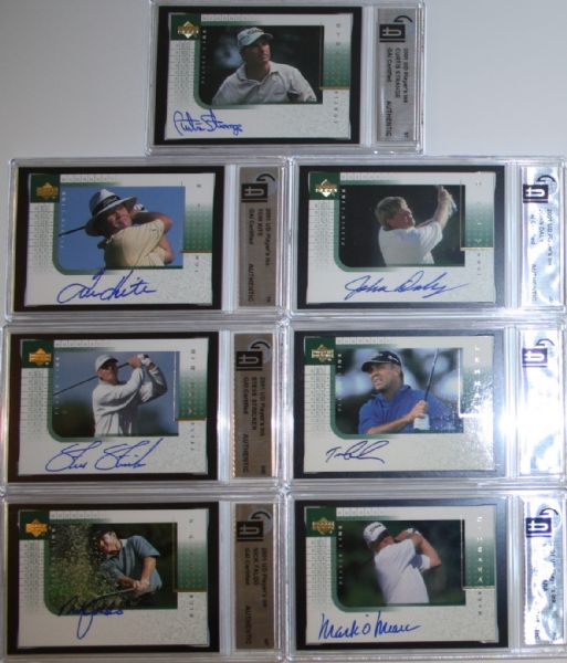 Lot of 7 2001 Upper Deck Players Ink Golf Cards - Autographed - Group 4