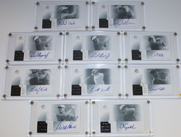 Lot of 18 2001 Sign of the Times Golf Cards - Autographed - Group 9