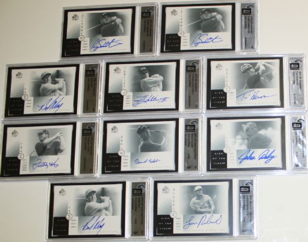 Lot of 19 2001 Sign of the Times Golf Cards - Autographed - Group 10