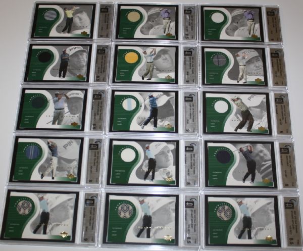 Lot of 29 2001 Upper Deck Tour Threads Golf Cards - Group 19