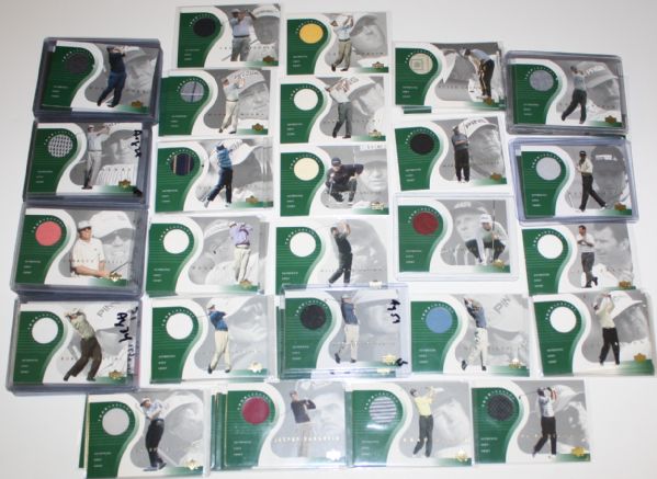 Lot of 100 2001 Upper Deck Tour Threads Golf Cards - Not Graded - Group 27