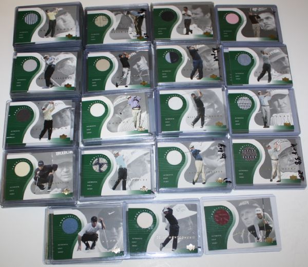 Lot of 101 2001 Upper Deck Tour Threads Golf Cards - Not Graded - Group 29