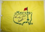 Undated Masters Pin Flag Signed by the Big Three - Palmer, Nicklaus, and Player