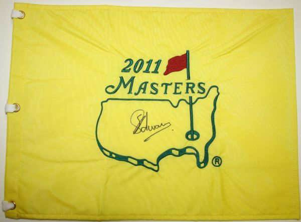 Lot of 3 Charl Schwartzel Signed 2011 Masters Pin Flags