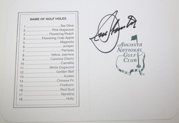 Seve Ballesteros Autographed Augusta National Scorecard