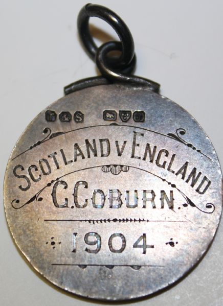 1904 Scotland v. England Contestants Pin - C Coburn