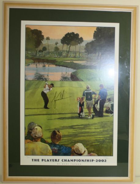 Tiger Woods Signed Players Championship Print - 2002
