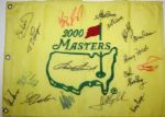 2000 Masters Embroidered Pin Flag Signed by 17 Champs