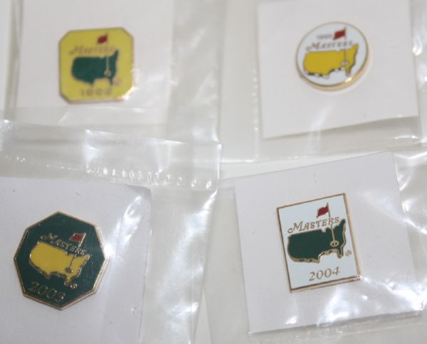 Lot of 10 Masters Employee Pins: 1998-2007