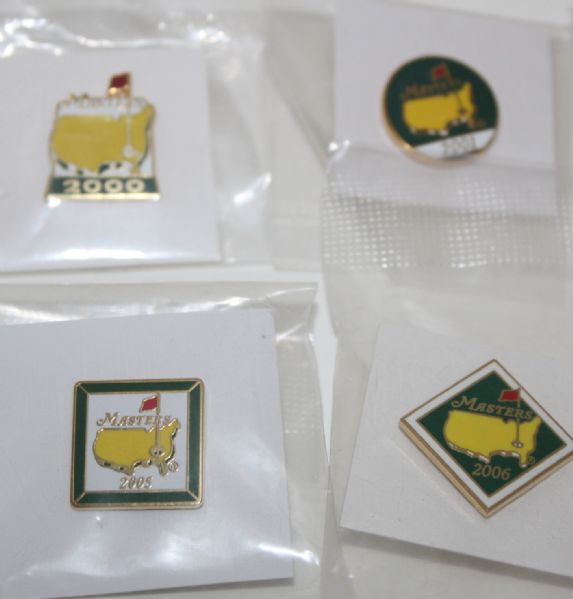 Lot of 10 Masters Employee Pins: 1998-2007