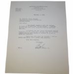 Bobby Jones Autographed Letter 