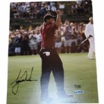 Tiger Woods Autographed Limited #75/100 Upper Deck 2002 Masters 8x10 Photo