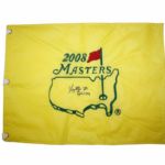 Larry Mize Single Signed Masters Flag - Seldom Seen
