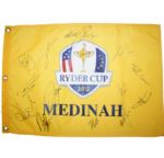 2012 European Team Signed Ryder Cup Flag - Medinah JSA COA