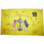 2008 Team USA Signed Ryder Cup Flag - Valhalla JSA COA