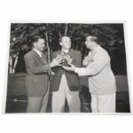 1941 Original 8x10 Photo of Bobby Jones and Walter Hagen - Fighting Over Ryder Cup - Rare 