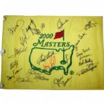 2000 Masters Embroidered Pin Flag Signed by 21 Champs