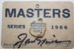1966 Masters Badge Signed by Jack Nicklaus