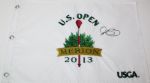 Rory McIlroy Signed 2013 US Open White Embroidered Flag - Merion