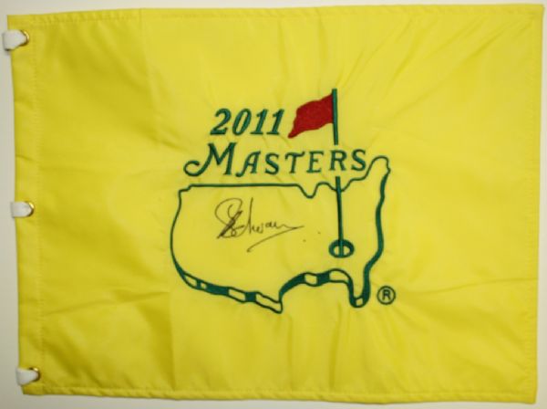 Lot of 3 Charl Schwartzel Signed 2011 Masters Embroidered Pin Flags JSA COA
