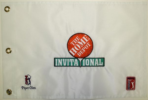 Lot of 2: Home Depot Invitational Senior PGA Tour Embroidered Flag - TPC Piper Glen