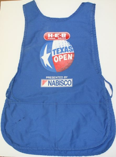 Mark O'Meara Signed H.E.B. Texas Open Nabisco Caddy Bib JSA COA