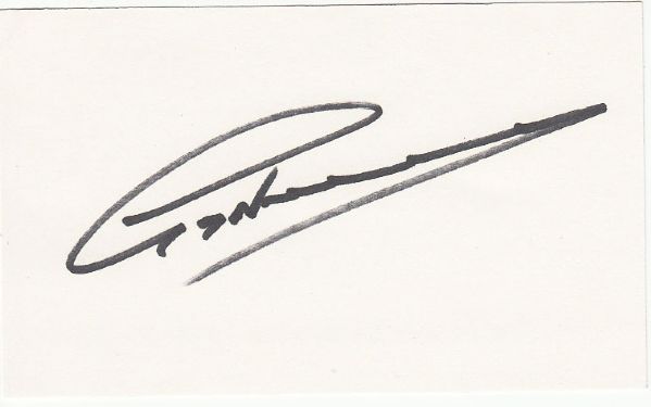 Greg Norman Signed 3x5 Card JSA COA