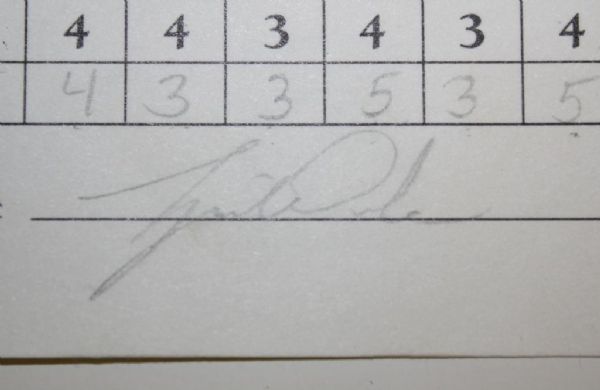 Tiger Woods Game Used PGA Scorecard From 1999 Sunday Round Nissan Open-Seldom Seen! JSA COA