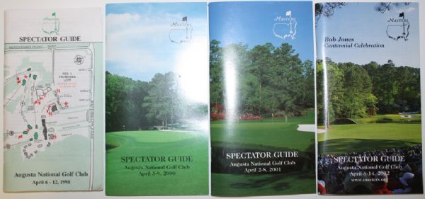 Four Masters Spectator Guides - 1998, 2000, 2001, and 2002