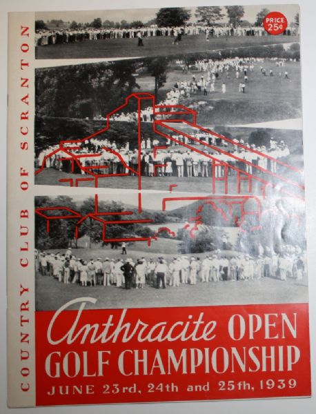 Felix Serafin's Personal Copy 1939 Anthractite Open Program - PGA Event Won by Henry Picard