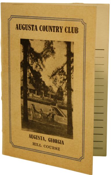 Augusta Country Club Scorecard - Hill Course from 1936
