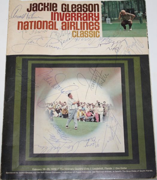 1973 Jackie Gleason Inverrary Classic Program Signed by Arnold Palmer, Don Shula, Tom Watson, and many more JSA COA