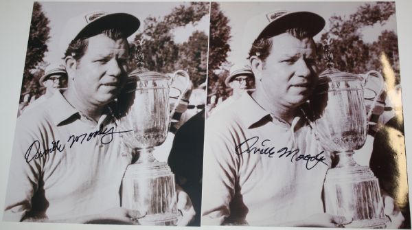 Lot of 2 Orville Moody Signed 8x10 Photos DECEASED US OPEN CHAMP JSA COA