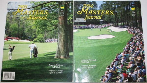 Lot of 1993 and 1994 Masters Tournament Journals