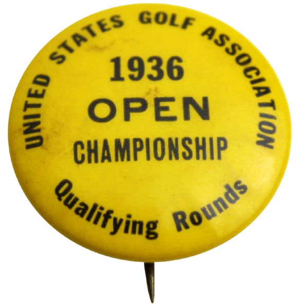 1936 US Open Championship Qualifier Pin 