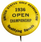 1936 US Open Championship Qualifier Pin 