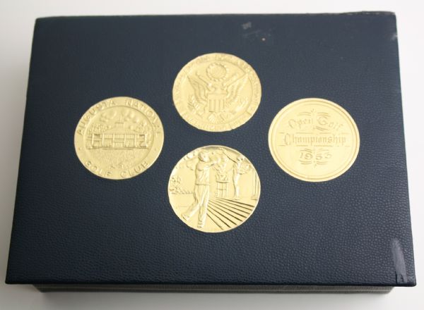Ben Hogan Golf Ball Box with  Decorative Medallions Depicting Majors of Grand Slam