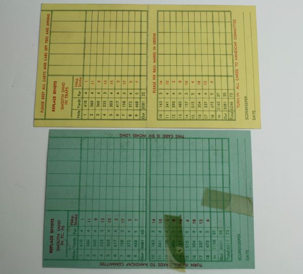 Lot of Two 1960's Monterrey Peninsula CC Scorecards