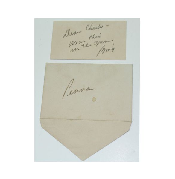 Gift Notecard from Bing Crosby to Charley Penna-Wear This Sweater in the U.S. Open JSA COA