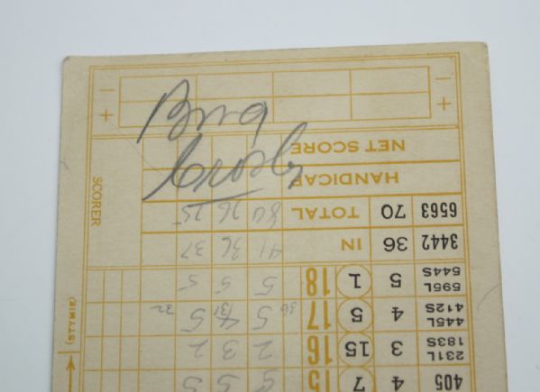 Bing Crosby Match Scorecard with Charley Penna at Medinah - Bing Crosby Signed