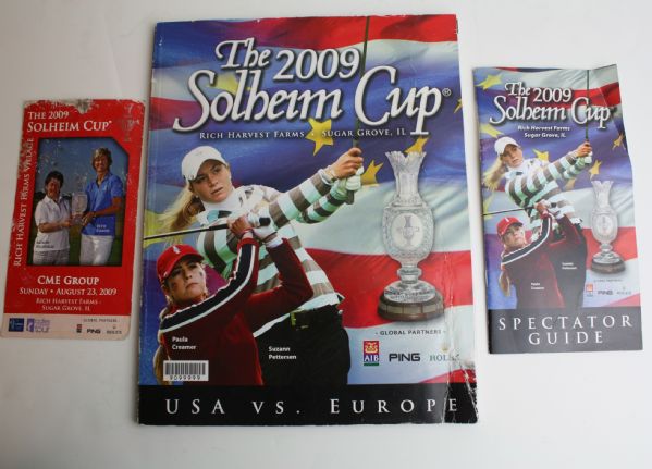2009 Solheim Cup Program,Spec Guide and Ticket-Rich Harvest Farms-Sugar Grove, Ill