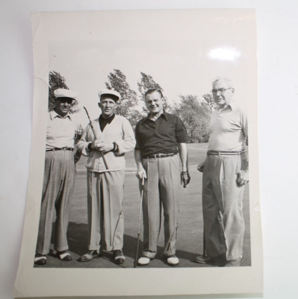 Three Original Photos of Golf Hall of Famer Bing Crosby-On The Course